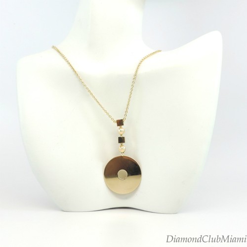 Bvlgari / Bulgari Colgante Círculo 18kt Gold Ajustable Collar 14.0 Gramos |  eBay