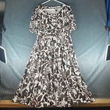 Ann Taylor Womens Fit & Flare Maxi Dress Size 0 Multi Floral Round Neck Back Zip