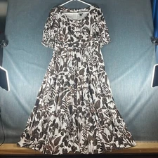 Ann Taylor Womens Fit & Flare Maxi Dress Size 0 Multi Floral Round Neck Back Zip