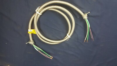 5-Wire Fixture Whip 12/3 MC 16/2 MPJ 3/8'' X 6' America Cable Aluminum Sheath NEW