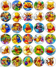 Formine CUP CAKE WINNIE POOH Decorazione Torta in Ostia o Pasta di Zucchero A4