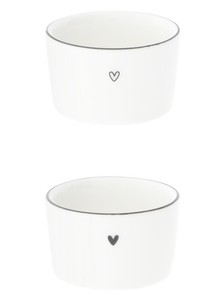 BC Eierbecher little Heart Keramik weiss schwarz