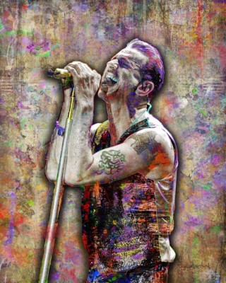 DEPECHE MODE Dave Gahan 8x10in Pop Art Depeche Mode's Gahan Tribute Print