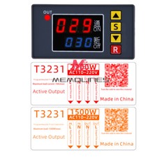 AC110-220V DC12V T3231 Digital Time Delay Relay Adjustable 1CH LED Cycle Timer