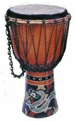 Trommel Afrika/Bali - Style Mini Bongo Djembe Drum 20 cm Percussion Tropen Holz 