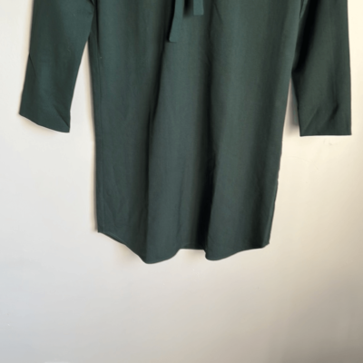 COS green gathered-neck wool dress | eBay