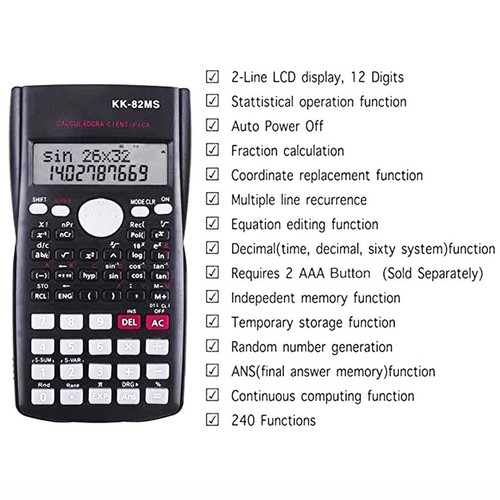 Student Office Multifunction Universal Scientific Calculator Mathematics School - Picture 5 of 5