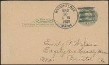 U.S., 1939. Maine Postal History Card, Wytopitlock