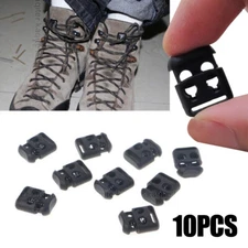 10X Shoe Lace Shoelace Buckle Rope Clamp Cord Lock Stopper Run Sports Clips