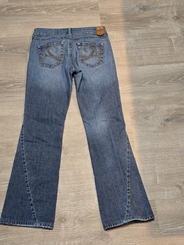 Pantalones de mezclilla para mujer ABS Allen Schwartz corte boot azul acampanado etiqueta talla 28 medida 30x30 - Imagen 12 de 17