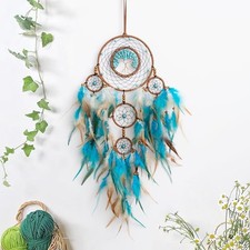 Dream Catcher, Handmade Dreamcatcher with Healing Crystal Stone, Tree of Life Dr