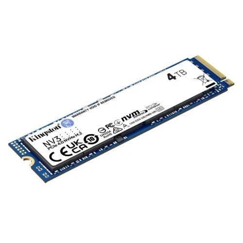 Kingston 4Tb Nv3 M.2 Nvme Gen4 Ssd M.2 2280 Pcie4 R/W 6000/5000 Mb/S