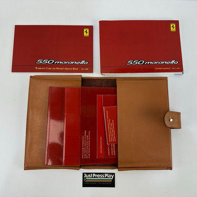 Genuine OEM 1999 Ferrari 550 Maranello Leather Pouch, Owner's Manual, Service ++