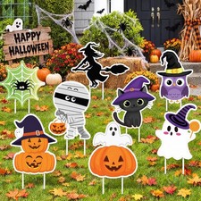 8 Pcs Halloween Outdoor Decorations, Large Yard Signs
