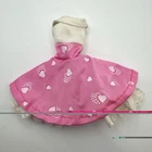 Maxi Vintage Pink and White Heart Themed Dress - Hasbro 80s