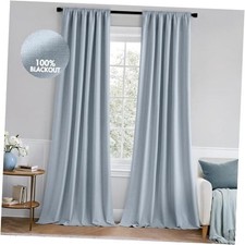 100 Blackout Curtains 96 Inch Long 2 50"W x 96"L Pack of 2 Chambray Blue