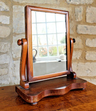 Antique Victorian Wooden Dressing Table Swing Mirror 18x14.5x6.5"