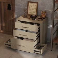 5-Drawer Nightstand Side Table Dual Hidden Drawers Secure Tactical Gun Storage  