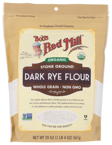 Harina de centeno oscuro orgánica de Bobs Red Mill piedra molida