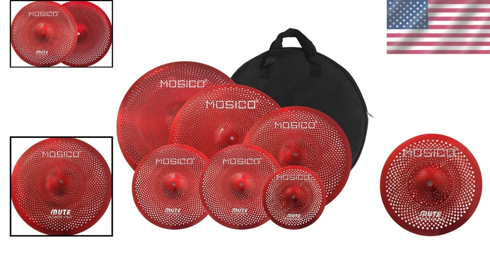 Juego de platillos de tambor silencioso 10" 14" 16" 18" 20" Foto 2 de 4