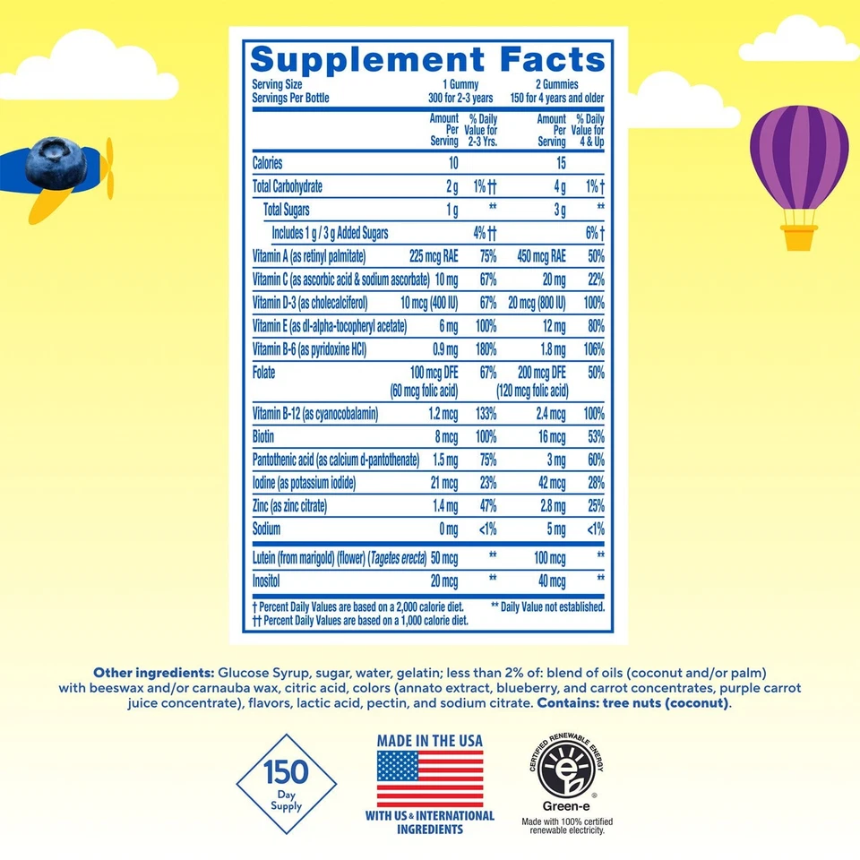 L'il Critters Gummy Vites 完整多种维生素,300 克拉,美国发货 — 第 2/4 张图片