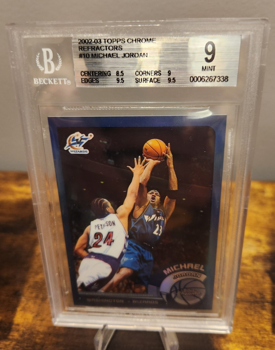 2002-03 Topps Chrome Michael Jordan #10 Refractor BGS 9