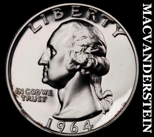 1964 Washington Quarter- Silver- Choice Gem Proof Luster No Reserve #J2480