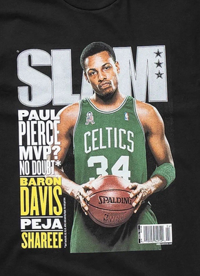 Mitchell & Ness Men's Black Celtics Paul Pierce Slam Cover T-Shirt