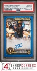 2024 TOPPS CHROME ROOKIE AUTO BLUE REFRACTOR JACKSON CHOURIO RC #/150 PSA 10
