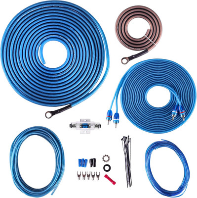 8 Gauge CCA Complete Amplifier Installation Wiring Kit, SKAR8MANL-CCA