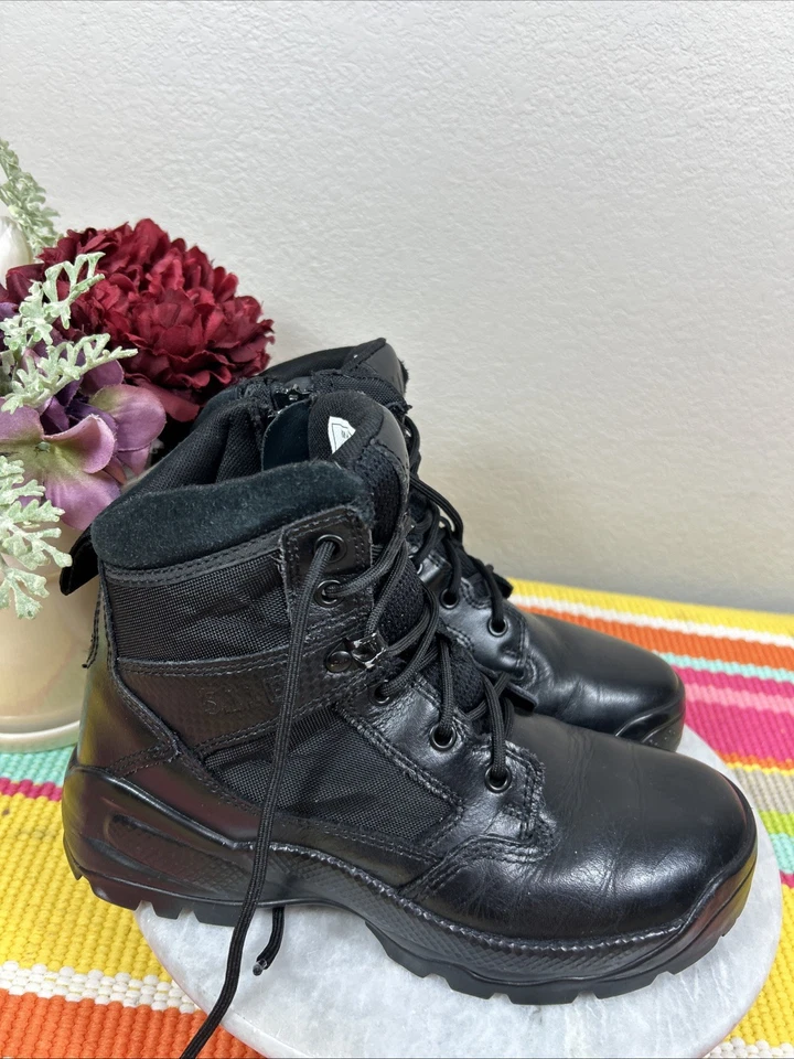 Botas militares femininas 5.11 Tactical WM ATAC 2.0-6" zíper lateral couro preto 8.5 M - Imagem 4 de 4