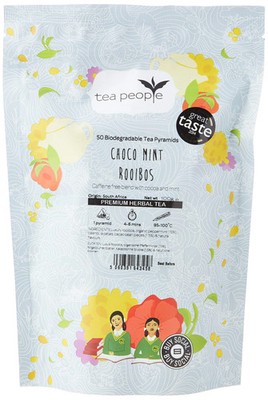 Tea People Choco Mint Rooibos, 50 Teepyramiden Packung