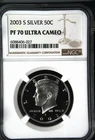 Photo of a 2003-S Kennedy Half Dollar Proof from an eBay listing that sold on Jul 17, 2026