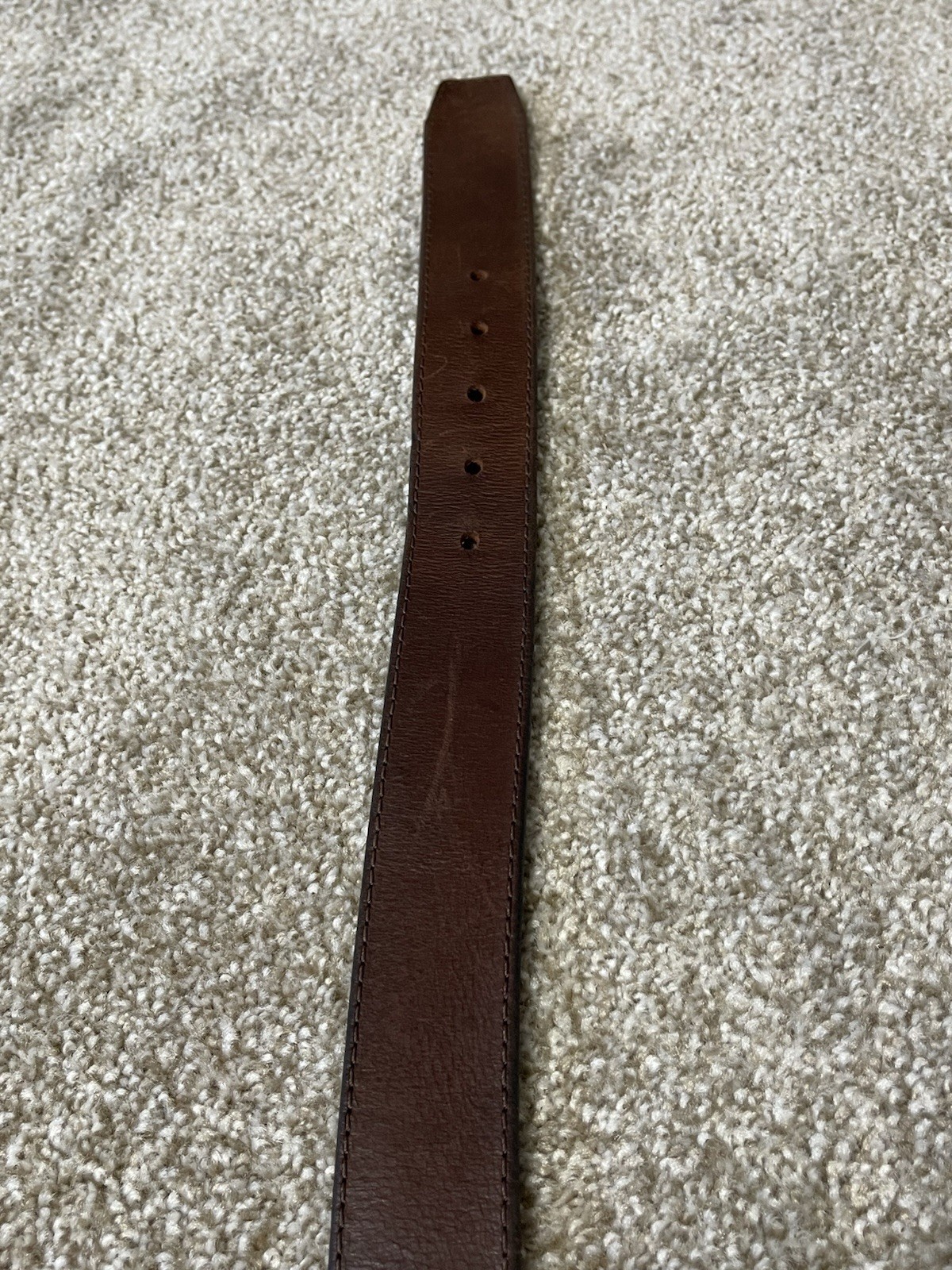 Browning Basic Buckmark Brown Leather Belt Size 44 - image 9