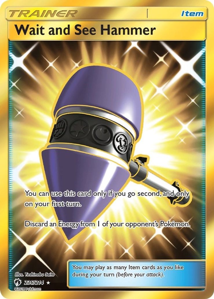 Wait and See Hammer - 236/214 - Pokemon Lost Thunder Sun & Moon Secret Card NM