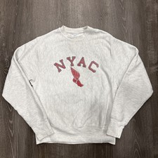 VTG Champion Reverse Weave New York Athletic Club Sweatshirt Mens S NYAC P Wing
