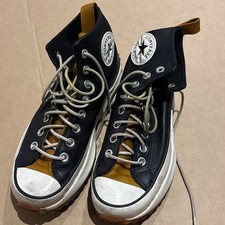 Converse Run Star Hike Hi Platform Black Saffron Leather Size Women s 8.5