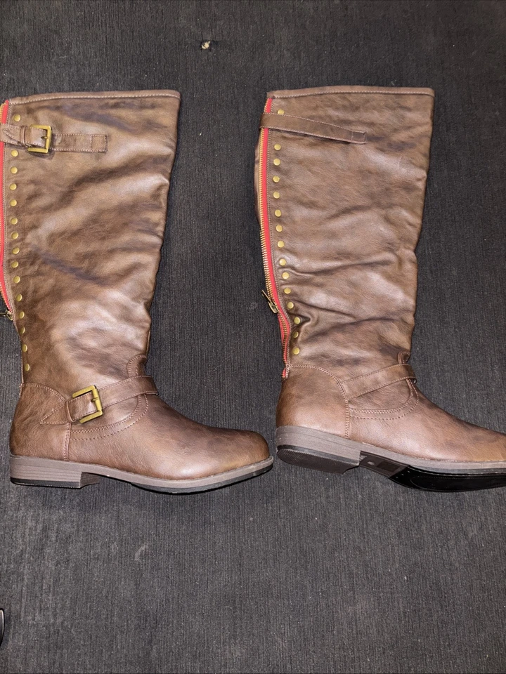 Journee Collection Mujer 11 M Marrón Spokane Botas con Cremallera - ¡NUEVAS!!Piel sintética interior. Foto 2 de 4