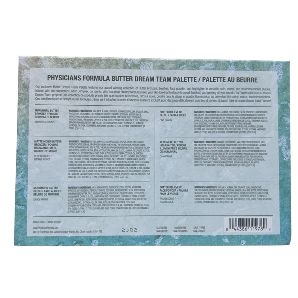 Paleta facial Physicians Formula Butter Dream Team con rubor bronceador y polvo Foto 4 de 4