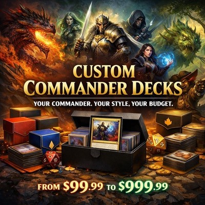 MTG Commander EDH 100 Card Deck | Custom Built Around Your Commander + Theme | eBay MTG Commander EDH 100 Card Deck | Custom Built Around Your Commander + Theme | eBay