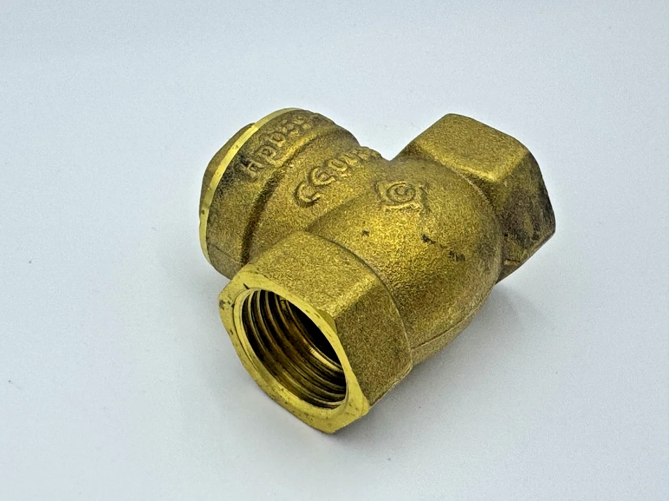 BRASS BRONZE CHECK VALVE 1/2" NPT FLOW SWING GATED - Image 4 of 4