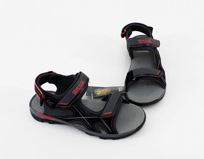 Sandalen Regatta Outdoor Klettverschluss Textil Kunstleder schwarz grau Gr. 39