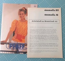 Modellen 46 mit Arbeitsheft  Für PFAFF Duomatic 80 Und Duomatic S. Gebraucht