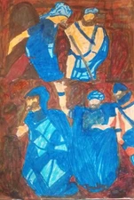 An Art Painting Of The Three Hebrew Boys They Threw In The Fiery Furnace