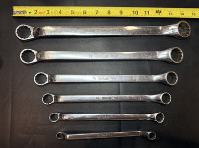 #ad #ad SNAP ON XB SERIES 6 Pc 12 Point SAE Flank Drive® 10° Offset Box Wrench Set USA $225.00