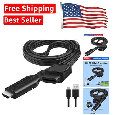 1m/3.2ft Wii to HDMI Converter - Supports All Display Modes for Optimal Gaming