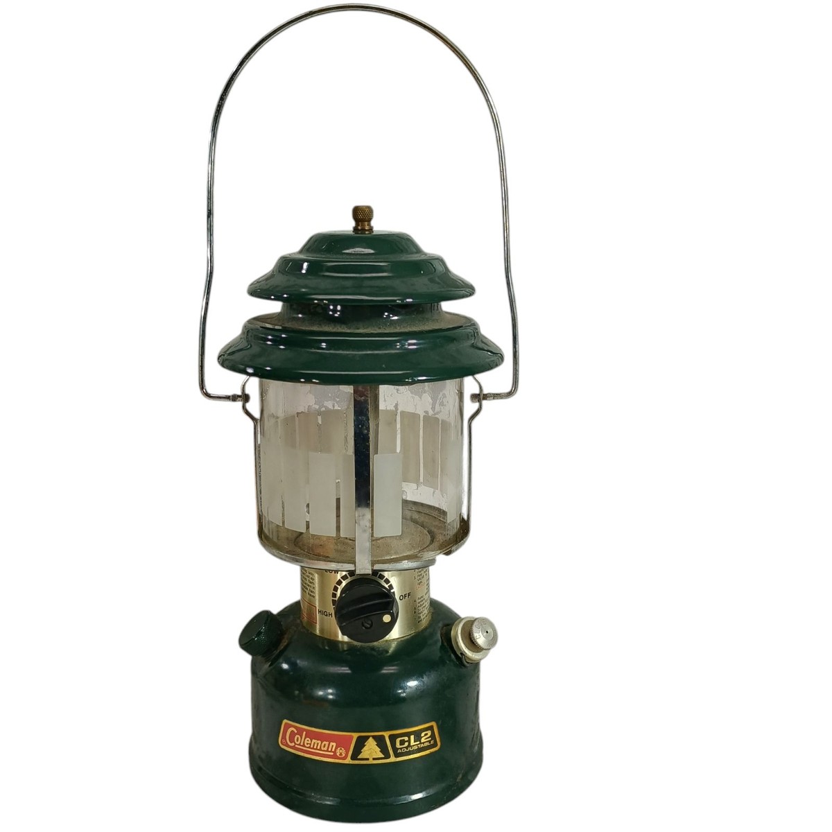 Vintage GREEN COLEMAN CL2 ADJUSTABLE LANTERN 1984 Double Mantle +