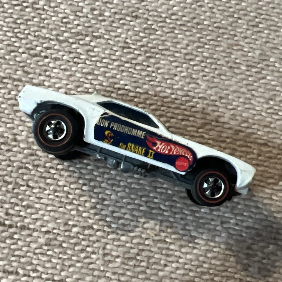 Hot Wheels Redline The Snake II 1969 Don Prudhomme rojo y blanco llama Mattel Foto 4 de 4