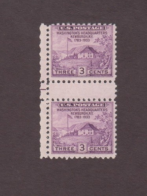 #ad US 752 NEWBURGH GUTTER PAIR MINT NH VF FARLEY SPECIAL PRINTING $2.45