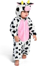 Halloween Baby Animal Costume, Toddler Cow Pajama Jumpsuit, Hooded Romper Plush